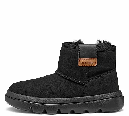 GEOX J WILLABOOM A J56NCA 000AU C9999  BLACK  JUNIOR  ANKLE BOOTS