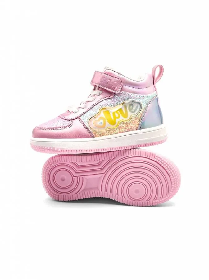 CONGUITOS HIGH CUT SNEAKERS LIGHTS COSH224054-PINK