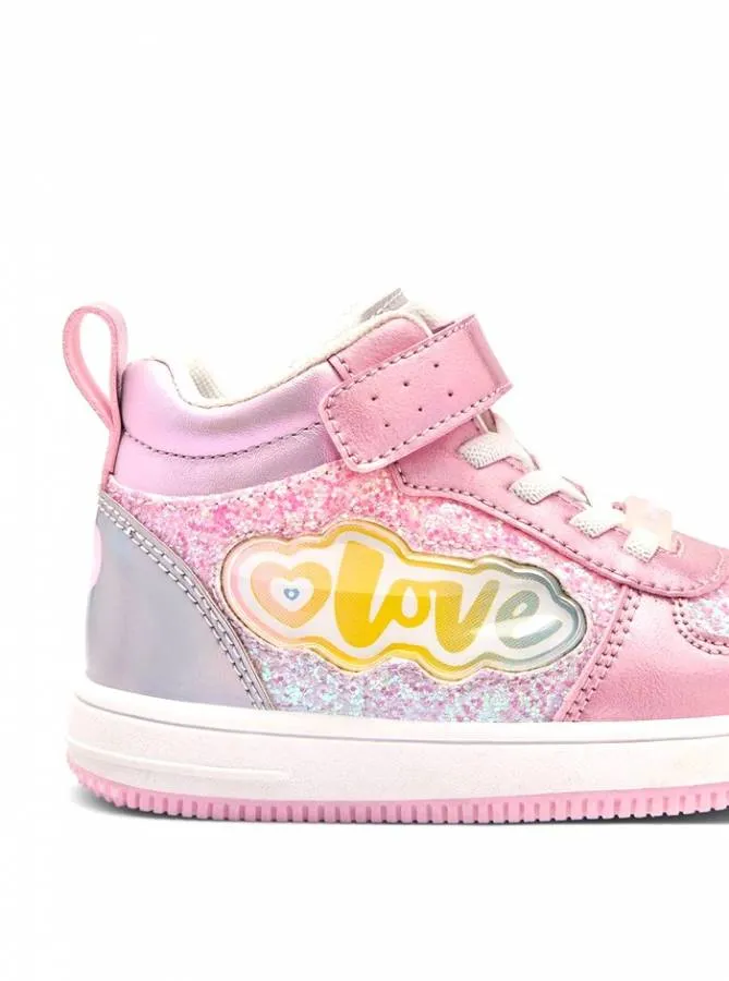 CONGUITOS HIGH CUT SNEAKERS LIGHTS COSH224054-PINK