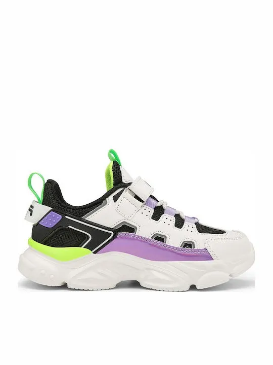 FILA MEMORY SPINEL 3V 3YF33002-186 WHITE/PURPLE/GREEN GECKO