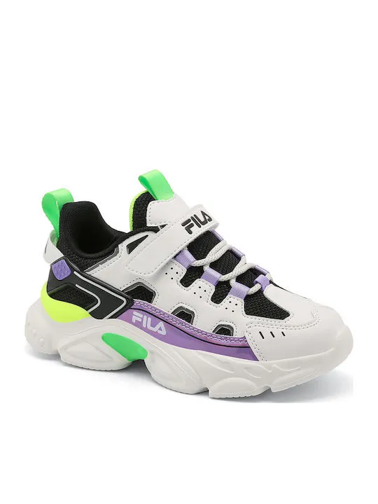 FILA MEMORY SPINEL 3V 3YF33002-186 WHITE/PURPLE/GREEN GECKO