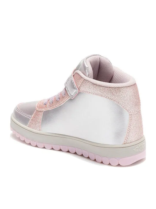 LELLI KELLY SNEAKERS MID MILLE STELLE LIGHTS LKAA5212-RO01 PINK/SSILVER