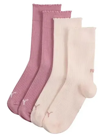 PUMA SOCKS 3P SCALLOP EDGE 947221_03 PINK COMBO