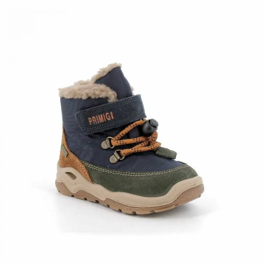PRIMIGI ANKLE BABY FIRST STEP BOOTS GORE-TEX 8863844 NAVY/BROWN