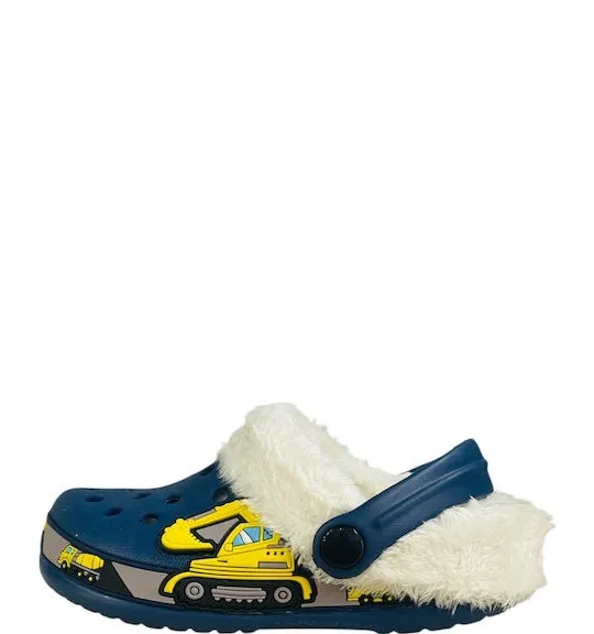 CHILDRENLAND LINED CLOG  CHI1524 BLUE/YELLOW
