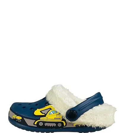 CHILDRENLAND LINED CLOG  CHI1524 BLUE/YELLOW