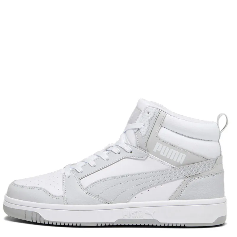 PUMA REBOUND V6 SNEAKERS MID  392326-05 WHITE/ASH GREY