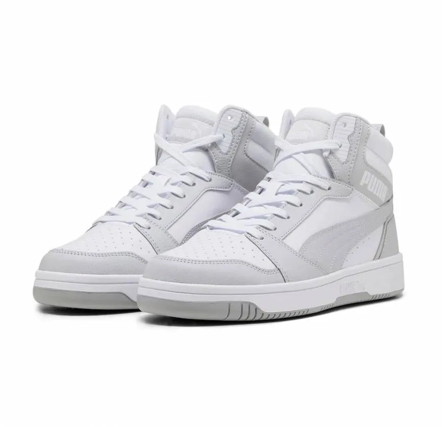 PUMA REBOUND V6 SNEAKERS MID  392326-05 WHITE/ASH GREY