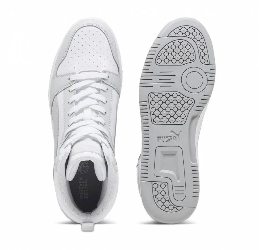 PUMA REBOUND V6 SNEAKERS MID  392326-05 WHITE/ASH GREY