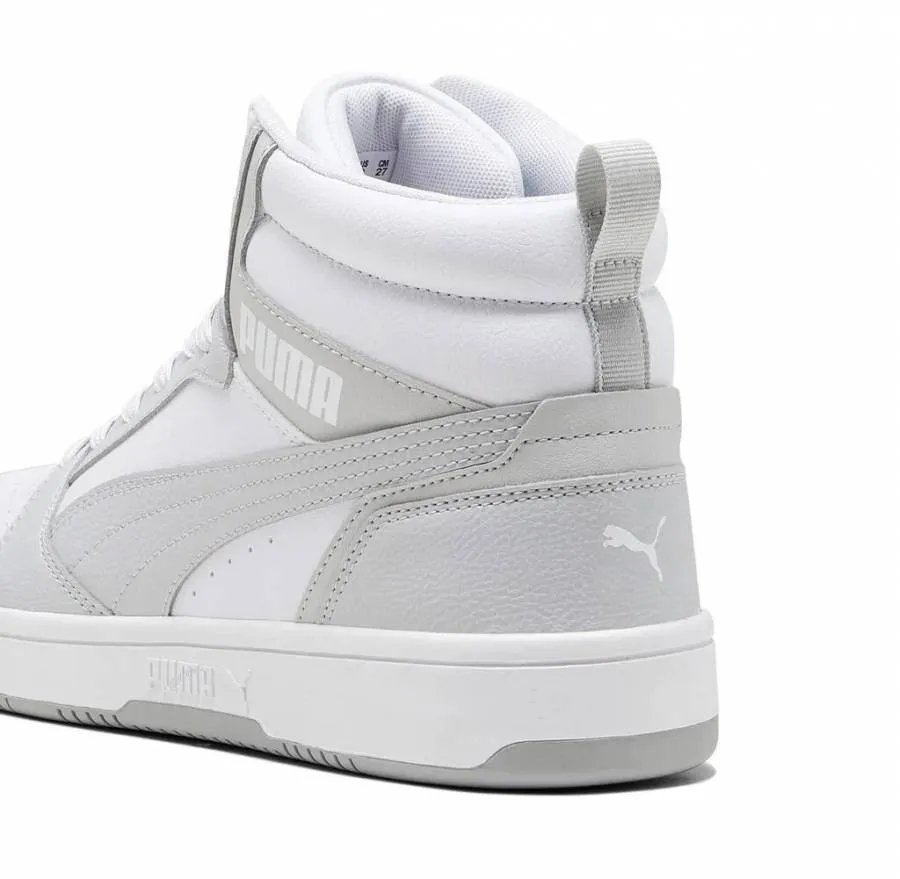 PUMA REBOUND V6 SNEAKERS MID  392326-05 WHITE/ASH GREY