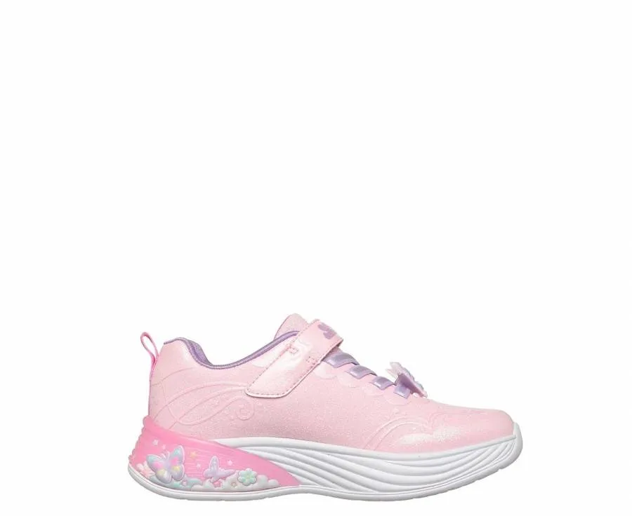 SKECHERS S LIGHTS-BUTTERFLY BLISS 303065L/LPMT LIGHT PINK/MULTI