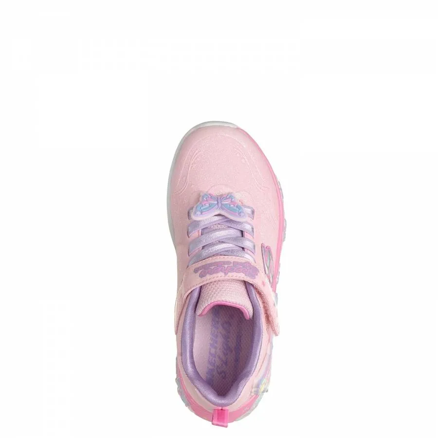 SKECHERS S LIGHTS-BUTTERFLY BLISS 303065L/LPMT LIGHT PINK/MULTI