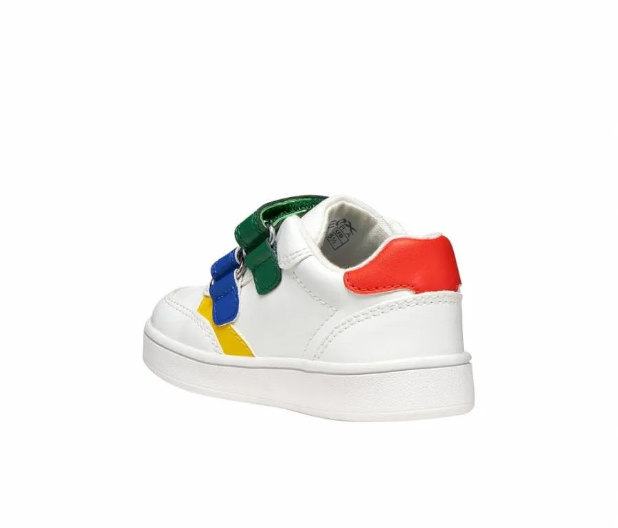 GEOX B ECLYPER A B555LA 000BC C0547 WHITE/GREEN SNEAKERS CASUAL
