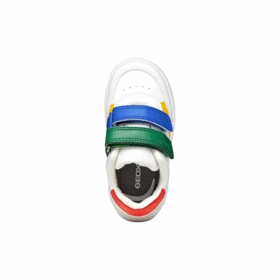 GEOX B ECLYPER A B555LA 000BC C0547 WHITE/GREEN SNEAKERS CASUAL