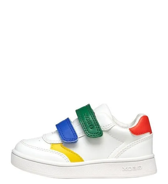 GEOX B ECLYPER A B555LA 000BC C0547 WHITE/GREEN SNEAKERS CASUAL