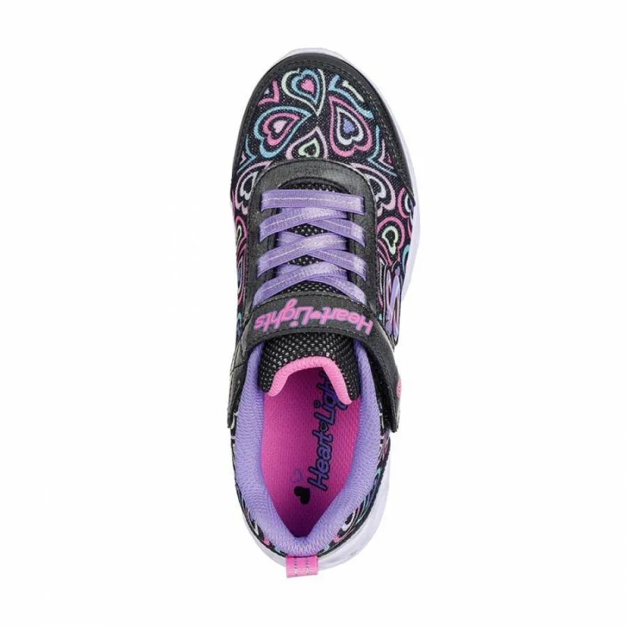 SKECHERS HEART LIGHTS -BOOGIE LOVE 303257L/BKMT BLACK/MULTI
