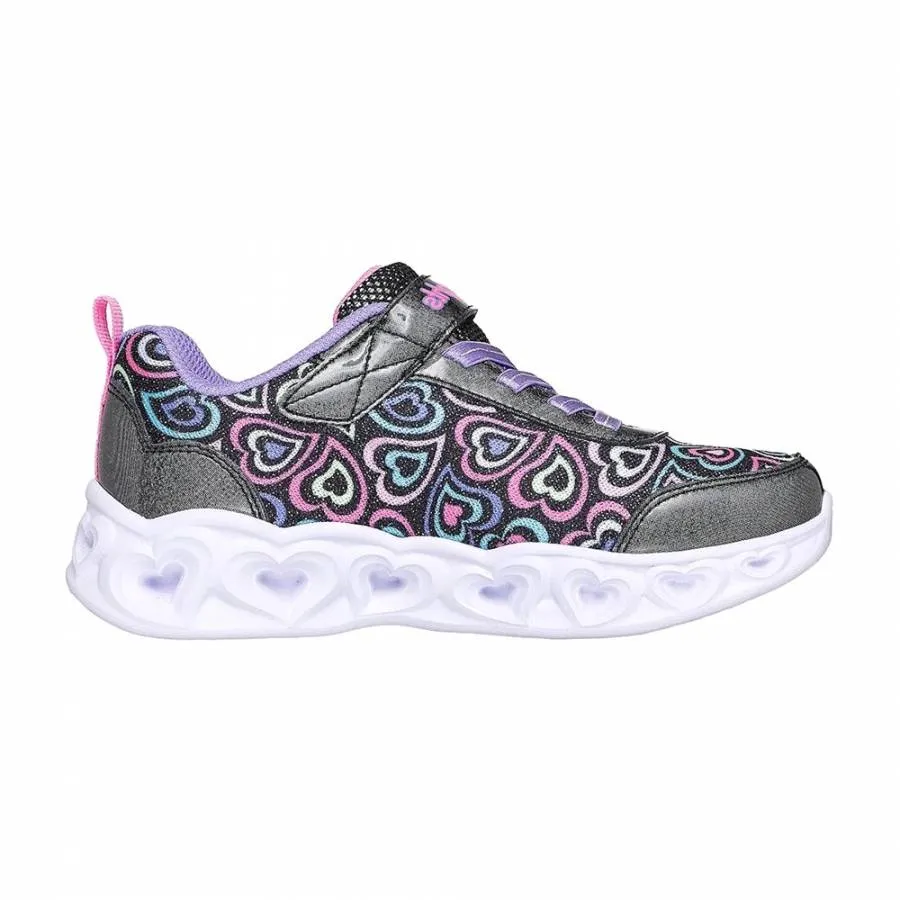 SKECHERS HEART LIGHTS -BOOGIE LOVE 303257L/BKMT BLACK/MULTI