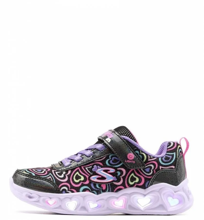 SKECHERS HEART LIGHTS -BOOGIE LOVE 303257L/BKMT BLACK/MULTI