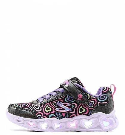 SKECHERS HEART LIGHTS -BOOGIE LOVE 303257L/BKMT BLACK/MULTI