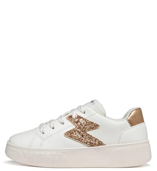 GEOX J MIKIROSHI J45DVA 054EW C1ZH8 WHITE/ROSEGOLD SNEAKERS CASUAL