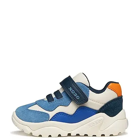 GEOX B CIUFCIUF B455RB 0FU22 C0652  IVORY/LT BLUE  SNEAKERS CASUAL
