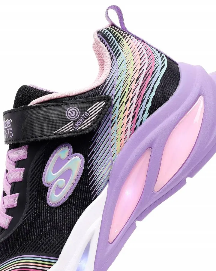 SKECHERS S LIGHTS COSMIC GLOW RAINBOW BEAM 303709L/BKMT BLACK/MULTI