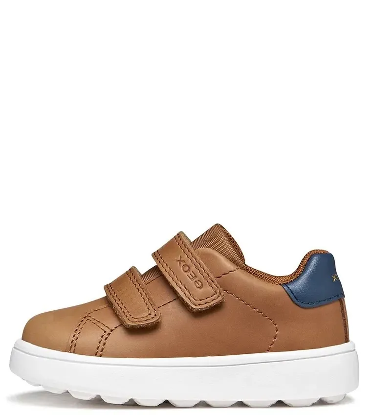 GEOX B MINICUB B656TA 0CL54 C6176 COGNAC/NAVY SNEAKERS CASUAL