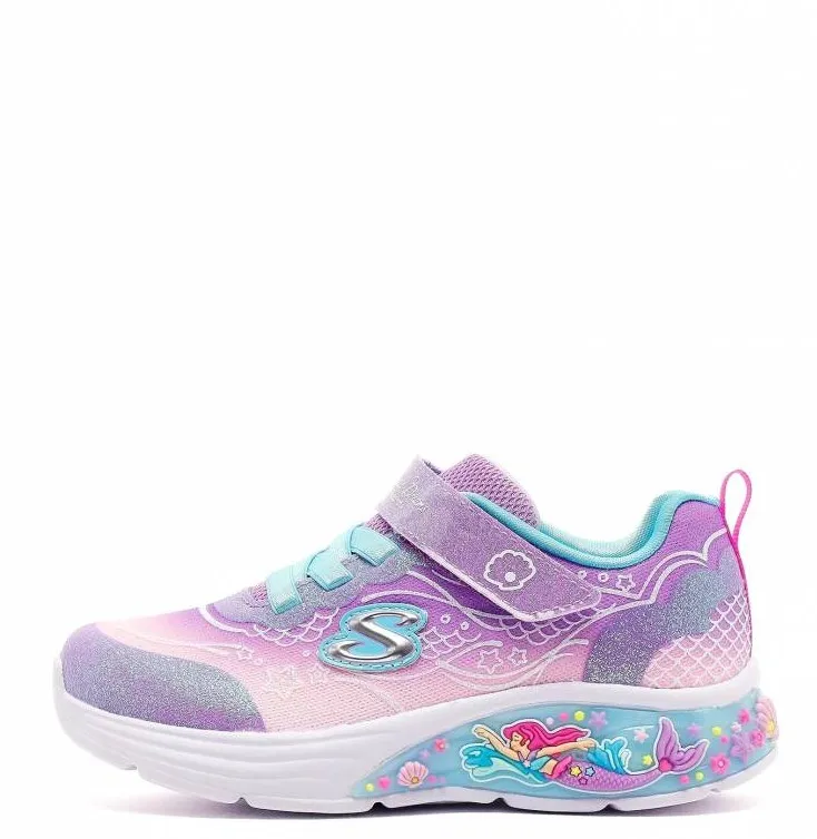 SKECHERS S LIGHTS MY DREAMERS LIL MERMAID 303061N/LVMT LAVENDER/MULTI