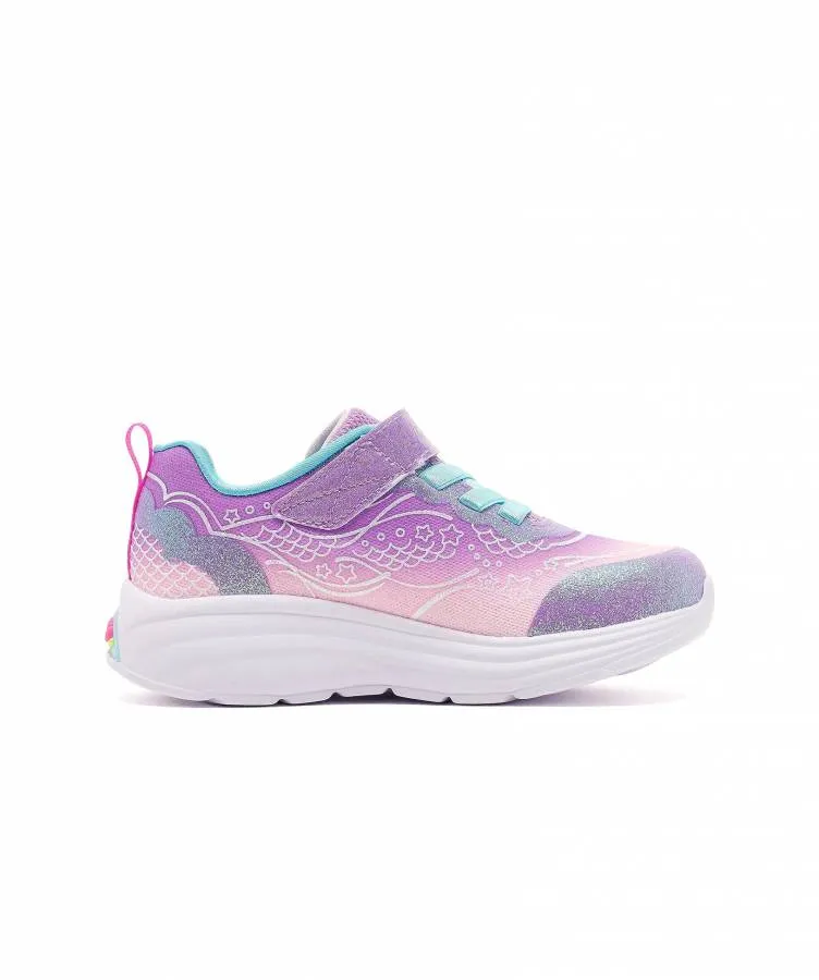 SKECHERS S LIGHTS MY DREAMERS LIL MERMAID 303061N/LVMT LAVENDER/MULTI