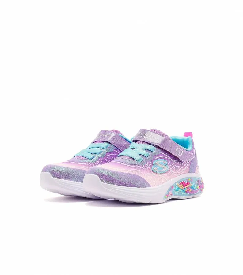 SKECHERS S LIGHTS MY DREAMERS LIL MERMAID 303061N/LVMT LAVENDER/MULTI
