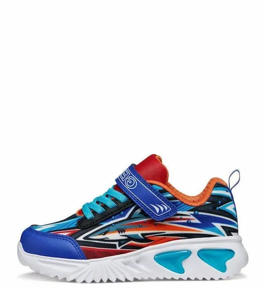 GEOX J ASSISTER B.J45DZB 02ACE C0685  ROYAL/ORANGE LIGHTS  SNEAKERS