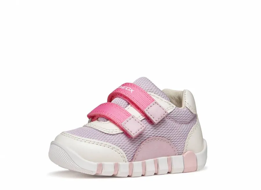 GEOX B IUPIDOO G. B3558A 01454 C0761  WHITE/LILAC  FIRST STEPS  CASUAL SPORT