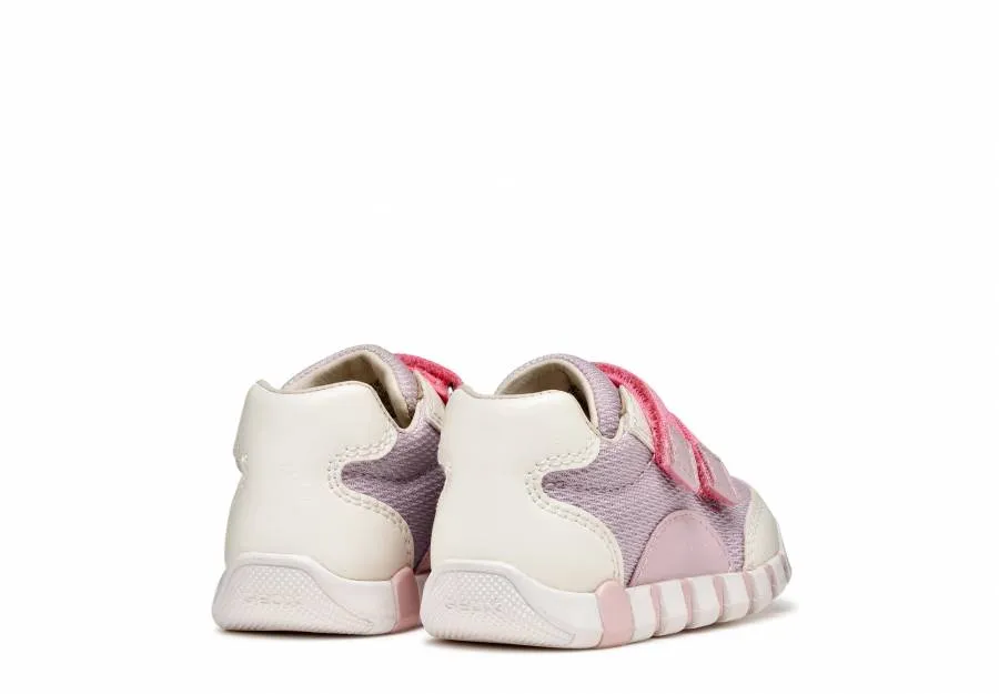GEOX B IUPIDOO G. B3558A 01454 C0761  WHITE/LILAC  FIRST STEPS  CASUAL SPORT