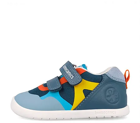 BIOMECANICS FIRST STEP SNEAKER 262165-A556 NAVY/PETROL/YELLOW
