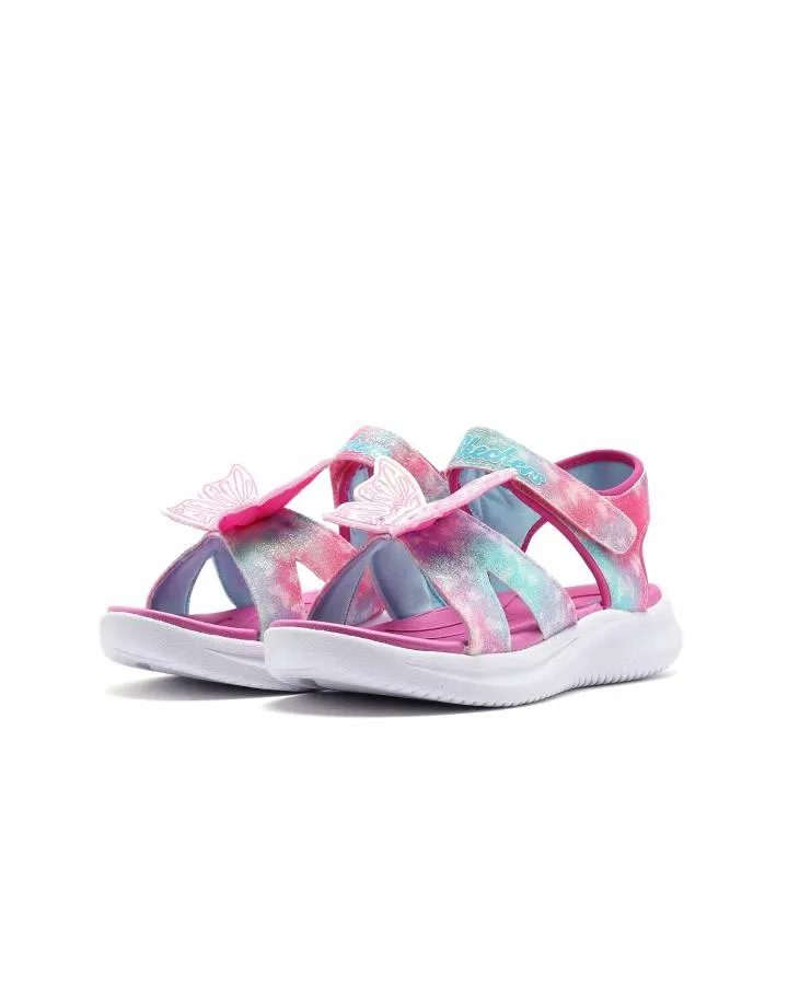 SKECHERS S LIGHTS JUMPSTERS SANDAL BUTTERFLY BRITES 303109L/PKMT PINK MULTI