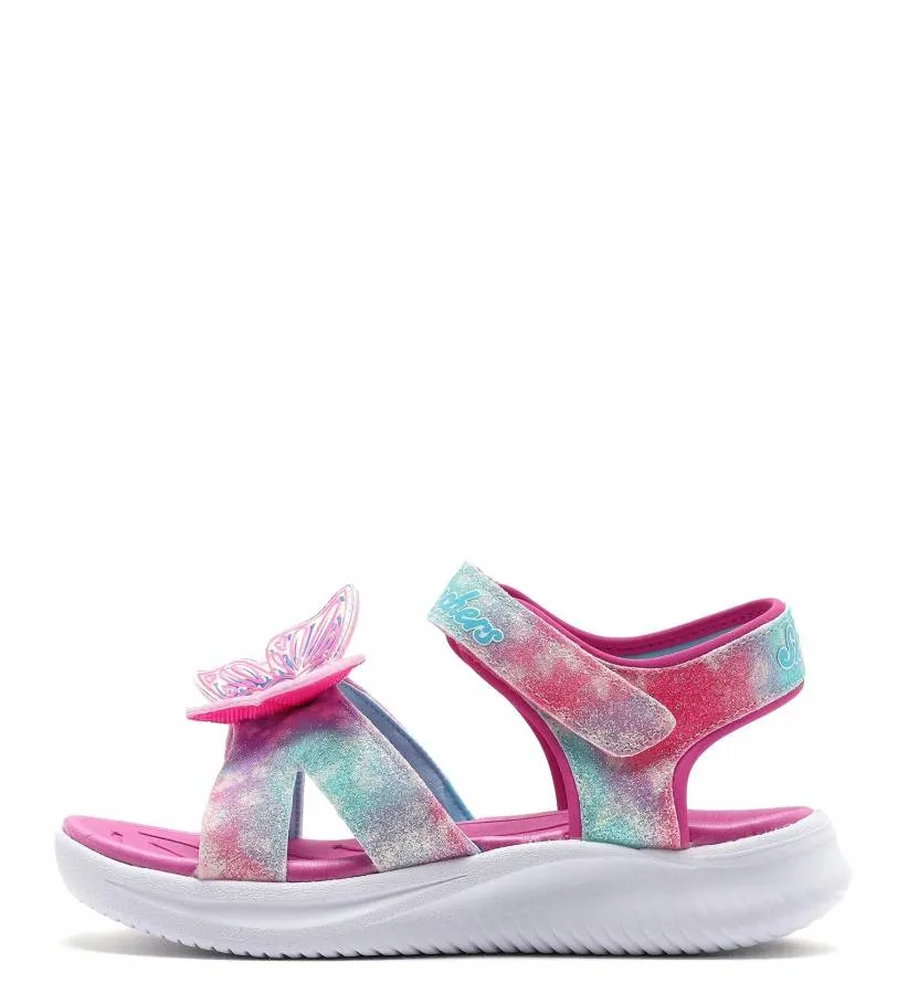 SKECHERS S LIGHTS JUMPSTERS SANDAL BUTTERFLY BRITES 303109L/PKMT PINK MULTI