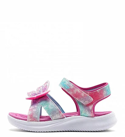 SKECHERS S LIGHTS JUMPSTERS SANDAL BUTTERFLY BRITES 303109L/PKMT PINK MULTI