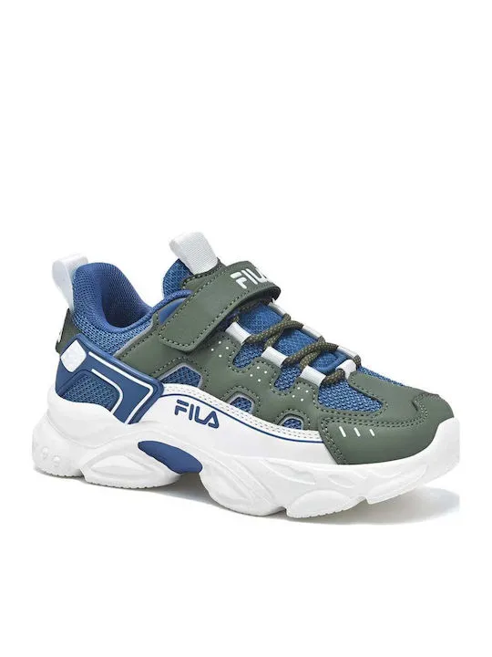 FILA MEMORY SPINEL 3V KIDS SNEAKERS 3YF33002-261 WHITE/GREEN/BLUE