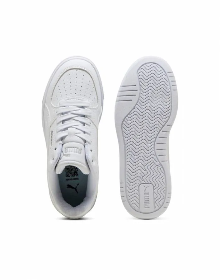 PUMA SHUFFLE DOWNTOWN LO JR SNEAKERS 403739 01 WHITE/WHIYE/GOLD