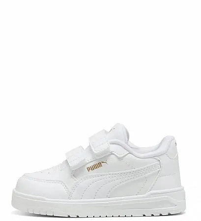 PUMA SHUFFLER DOWNTOWN LO V INF SNEAKERS 403741 01 WHITE/GOLD