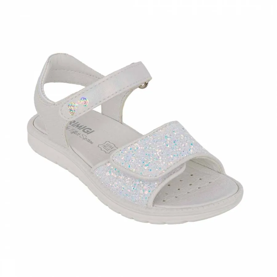 PRIMIGI SANDAL GIRLS GLITTER IRI 1385133 WHITE SNOW