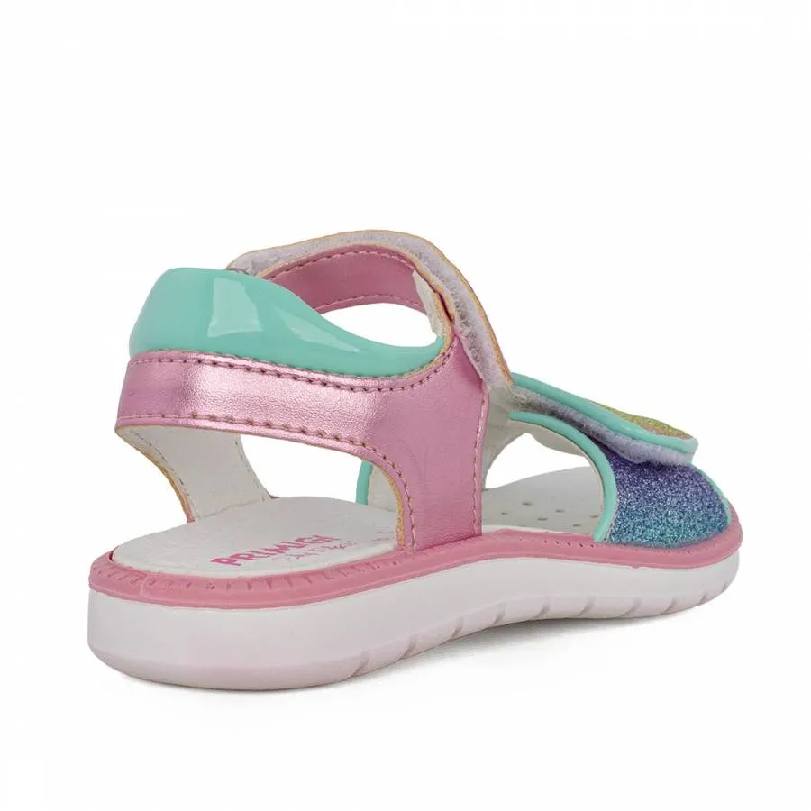 PRIMIGI SANDAL GIRLS GLITTER LAMINAT/ IRI 1385199 CHIFFON/MULTICO