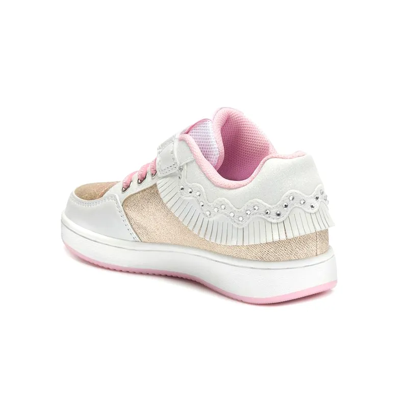 LELLI KELLY SNEAKERS FRANGETTA MIX LIGHTS LKAL8058 - BIOR WHITE/GOLD