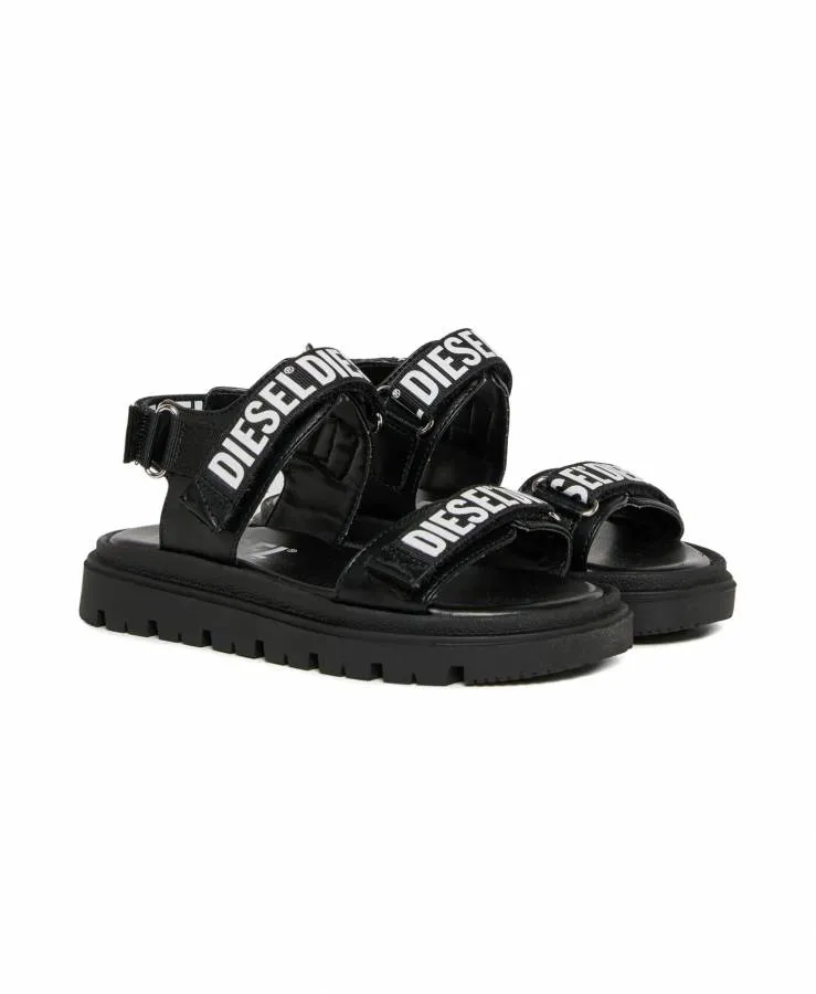 DIESEL SANDAL D-SANTAP BC1067 KF018 K900 BLACK/WHITE