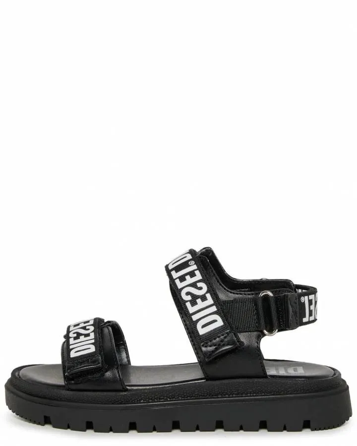 DIESEL SANDAL D-SANTAP BC1067 KF018 K900 BLACK/WHITE