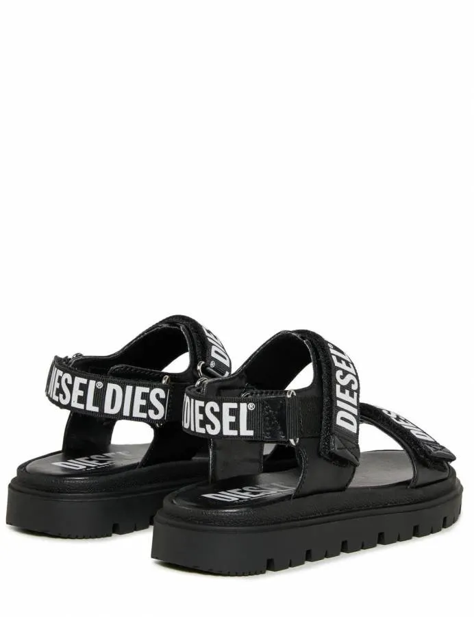 DIESEL SANDAL D-SANTAP BC1067 KF018 K900 BLACK/WHITE
