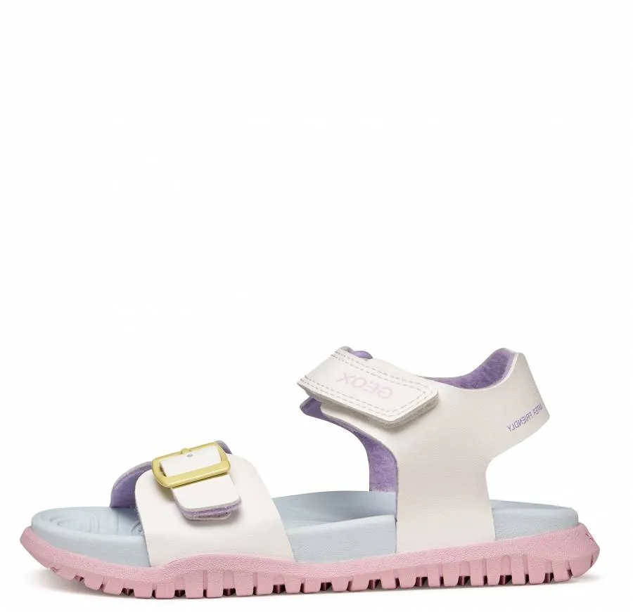 GEOX J SANDAL FUSBETTO G. J35HQA 000BC C0653 WHITE/MULTICOLOR JUNIOR OUTDOOR