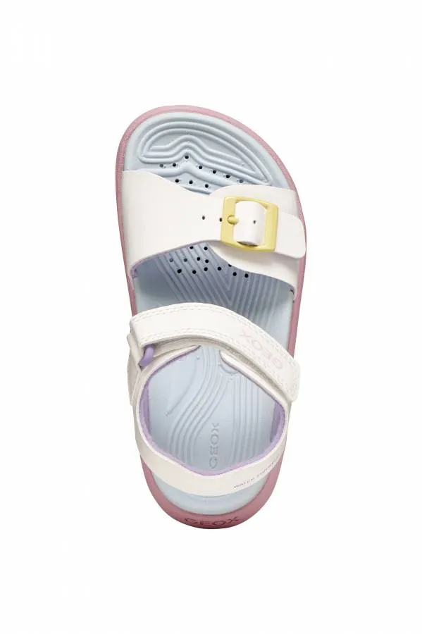 GEOX J SANDAL FUSBETTO G. J35HQA 000BC C0653 WHITE/MULTICOLOR JUNIOR OUTDOOR