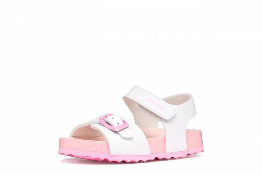 GEOX B SANDAL CHALKI B652RA 000BC C0406 WHITE/PINK BABY CASUAL SPORT