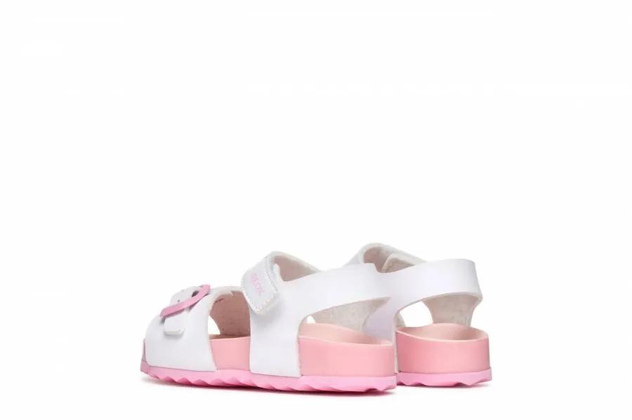 GEOX B SANDAL CHALKI B652RA 000BC C0406 WHITE/PINK BABY CASUAL SPORT